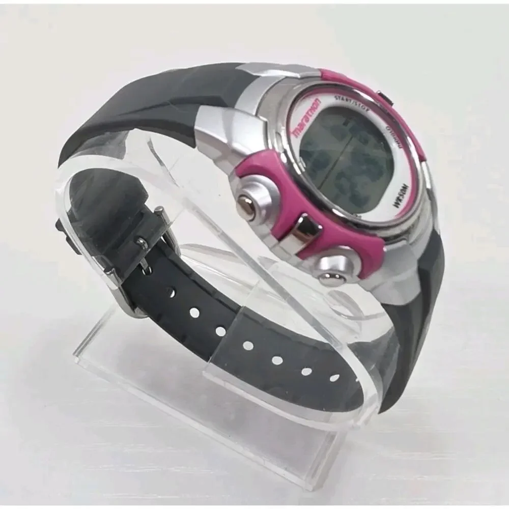 Marathon T5K646 Indiglo WR 50M Digital Pink & Gray Women's Watch New Battery 277